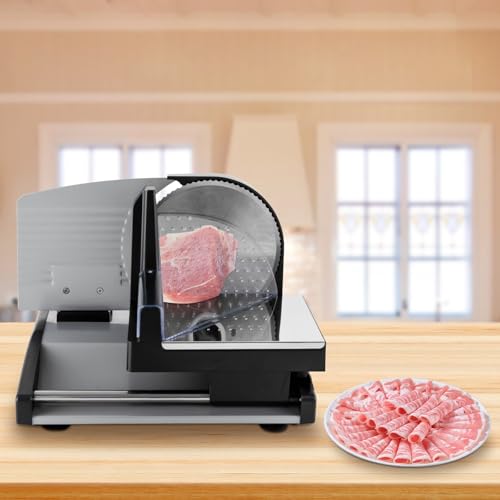 Cortadora de carne y pan eléctrica de acero inoxidable 200W miniatura 7