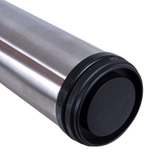 Stahlia 4 x Edelstahl Tischfuß Ø60 mm Tischbeine Möbelfuß |Höhe 710 mm|höhenverstellbar + 30 mm|inkl. Befestigungsmaterial |Tischfuss Verstellfuß Möbel Fuß Füße |