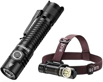 77outdoor [Bundle 2Pcs] Sofirn SP31 V3.0 Tactical Flashlight Black & HS41 Rechargeable Headlamp