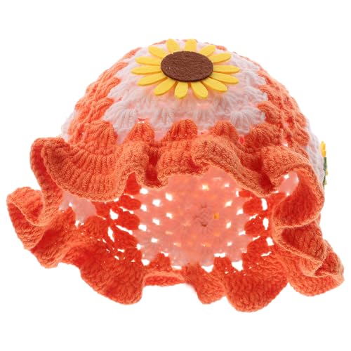 HANABASS - HANABASS Chapeau Bob Crochet Femme Handmade Coloré Bonnet Tricoté Main avec Motif Fleur Chapeau Plage Léger et Respirant Accessoire Estival Polyvalent