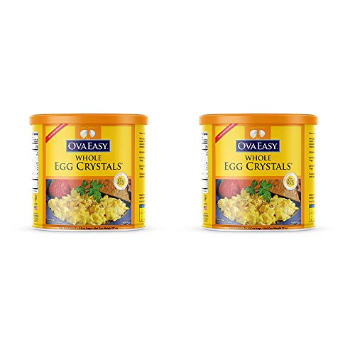OvaEasy Dehydrated Egg Crystals (2 x 1.67 lbs Cans) Powdered Eggs