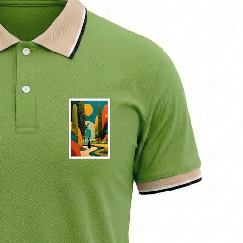 Image of Regular Fit Solid Half Sleeve Casual Tipping Collar Polo T-Shirt for Men
