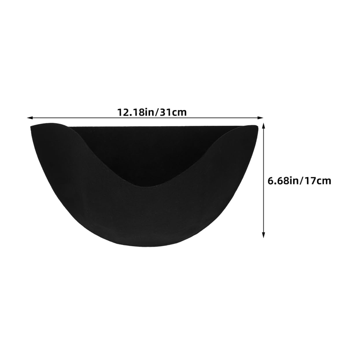 Happyyami Gardening Pot Liner 3pcs Fabric Hanging Basket Inserts Half Round Planter Liner Liner Pot Liner for Plants Sturdy Material