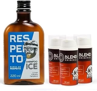 Kit 3 Meses Crescimento Barba De Respeito - Shampoo + Blend