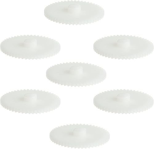 Miniatura 4 de Bettomshin 10 engranajes helicoidales, 1.063x0.079x0.181 in1.06x0.08x0.18(ODxIDxT) 522A 0.5módulo, engranaje de plástico blanco de alta velocidad de