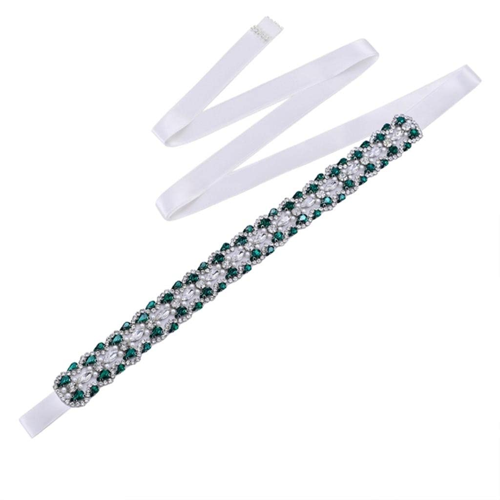 YFQHDD Bridal Dress Belts Women Wedding Accessories Bridesmaid Gown Decoration Ribbon (Color : H, Size : One size)