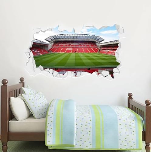 Beautiful Game Liverpool Football The Mainstand Anfield Broken Wall Stadium Wall Sticker (120Cm X 60Cm)