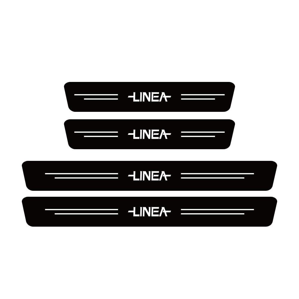 SDYAYFGE 4Pcs Kick Plates Car Door Sill Protector,for Fiat Linea
