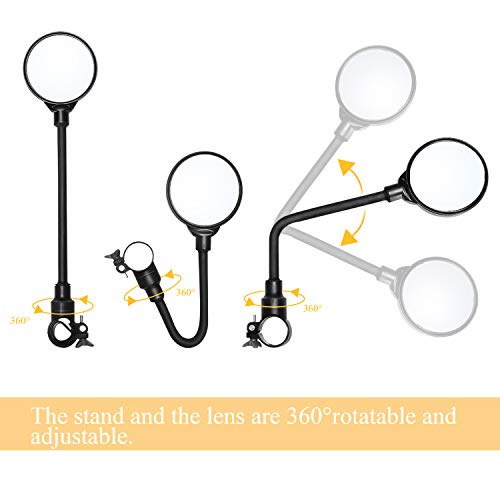 image for Rmolitty Bike Mirror, Convex Safety Handlebar Bike Mirror ＆ Bike Bel