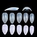 Yimart 500pcs/pack Stiletto False Nails Natural False Nails Oval Stiletto Sharp Full Nail tips Acrylic UV Gel Full Cover Nail Art Tips Decoration Nails Salon (Natural)