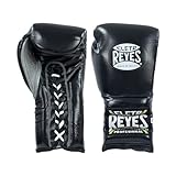 CLETO REYES Traditional Professional-Grade Boxing Gloves with Laces for Training, Sparring and Heavy Punching Bags for Men and Women, MMA, Kickboxing, Muay Thai, 14oz, Black CRE