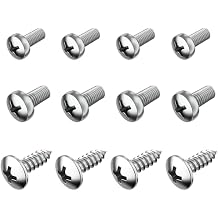 Stainless Steel License Plate Screws for License Plates, Frames, Covers- Rust Proof Rear & Front Licence Plate Screw Set - Compatible with Toyota, Lexus & Scion