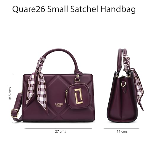 Image of Lavie Luxe Women's Quaro26 Horizontal Small Satchel Handbag | Satchel Bag for Work | Ladies Purse | Stylish Shoulder Bag | Gift For Women