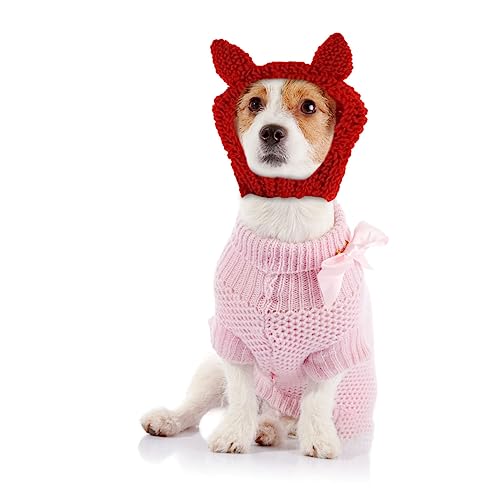 ifundom 1Pc Halloween Pet Hat for Dogs Knitted Horn Hat for Pugs Cosplay Accessory for Pet Costumes Soft Comfortable Material for Gentle Wear