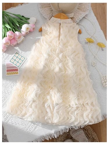 SHENHE Girl's Halter Neck Mesh Tulle Dress Flowy Swing Sundress Wedding Guest Party Dress2