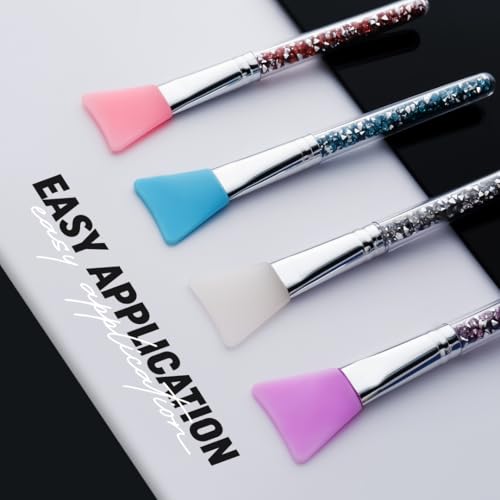 Image of Gleva Silicone Face Brush Beauty Tool, Facial Mud Applicator, Makeup Brushes Set Eye Cosmetics Blush Brush for Powder for Girl & Women (Purple)