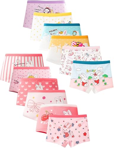 Kiench Girls Cotton Underwear Pack of 12 Toddler Boyshorts Panties