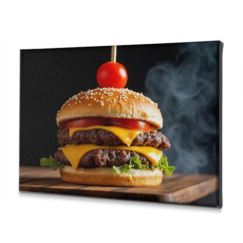 Toile de salle de bain hamburger au fromage et cerise éclatante