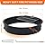 Fire Pit Ring Insert 36 inch, Outdoor Fire Pit Liner Round Solid Steel Fire Ring with Cooking Grate, Heavy Duty Metal Steel Firepit Rings for Outside Wood Burning DIY Camping Patio Yard Garden, Black