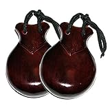  CASTAÑUELAS DE MADERA COLOR CAOBA DEL NUMERO 6 SIN FUNDA