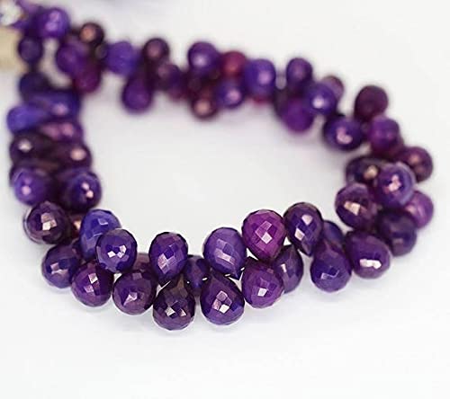 Calcédoine violette facettée de qualité supérieure, perles briolettes LKBEADS pour haute joaillerie