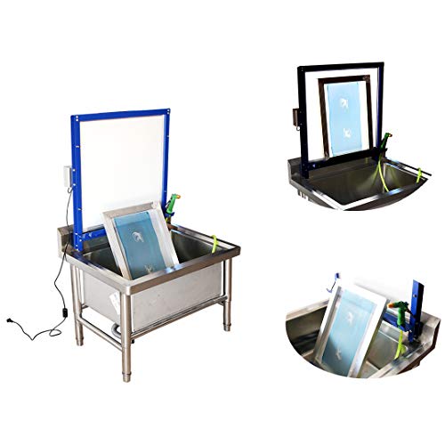 TECHTONGDA Screen Printing Washout Tank Screen Frame Washing Booth with Backlight LED Panel