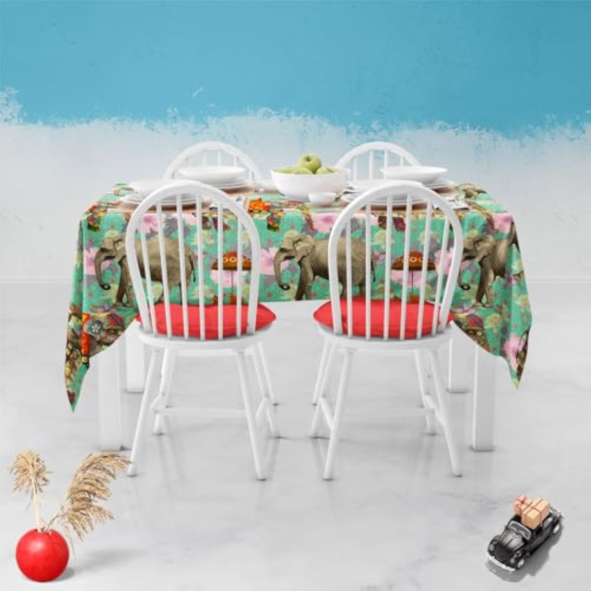 Elephant Pattern Table Cloth Cover for Dining & Center Table