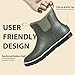 Hunthor Men's Deck Boots, Lightweight Waterproof Anti-Slip Fishing Rain Boots, Rubber Boots and High Performance for Boat, Yard and Outdoor (Army Green, Size 9)