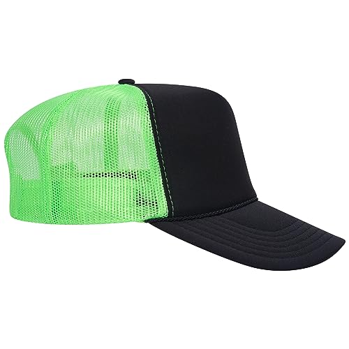 Image of OTTO Polyester Foam Front 5 Panel High Crown Mesh Back Trucker Hats in 97, Bulk, Wholesale