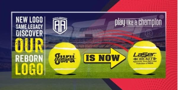Image of Laser Cricket Tennis Ball Pack of 6 Balls (Heavy, Fluorescent Yellow) Standard Size