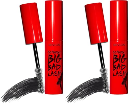 Image of Revlon So fierce Big Bad lash mascara for volumized, and lifted Lashes, Upto 24Hr Wear, Blackest Black, 0.35oz (Pack of 2)