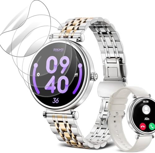 【2024新登場】(4枚入り) 対応 FOSMET G1 スマートウォッチ 1.27インチ フィルム【HNWEIWEI】 HD画面対応 指紋低減 全面保護 耐指紋 高透過率 反射低減 液晶保護 撥油性 高透過率 取付簡単 自動修復機能 FOSMET G1