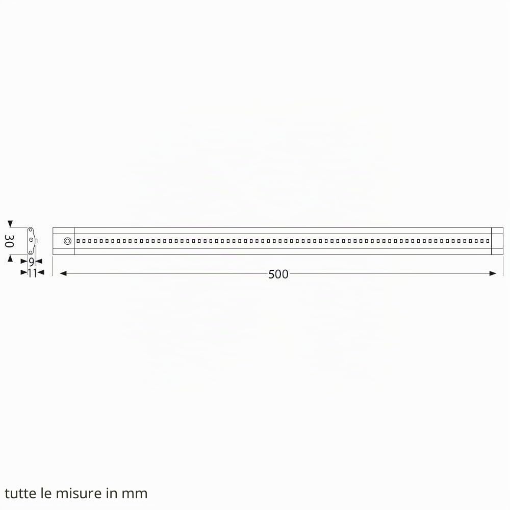 Parlat apparecchio d'illuminazione SIRIS, piatto, ogni 50cm, ogni 531lm, bianco caldo, set di 4