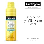 Neutrogena Beach Defense Sunscreen Spray SPF 50, Hawaii Reef Act 104 Compliant, Octinoxate & Oxybenzone Free, Broad Spectrum, Fast Absorbing & Lightweight, Face and Body Sunscreen, 6.5 Oz - Image 2