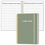 Ledger Book - A5 Accounting Ledger Book for Bookkeeping, Small Businesses & Personal Use, Expense Tracker Notebook for Tracking Money, Expenses, Deposits & Balance, 5.8