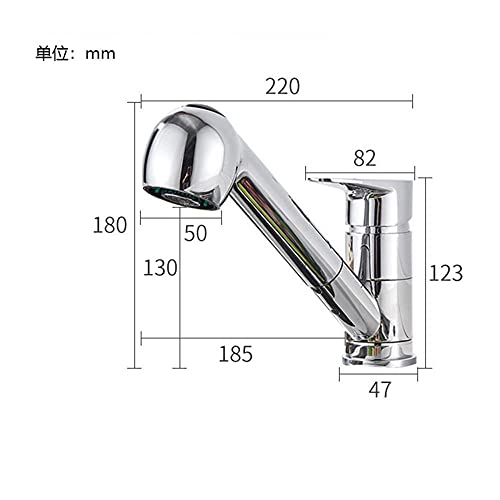 Robinet de cuisine extensible noir idéal pour nettoyer facilement les grands plats - 3