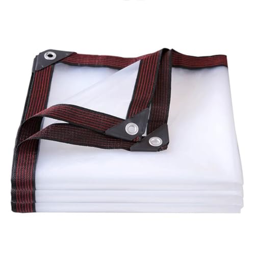 Transparent Waterproof Tarpaulin Clear Tarps with Grommets Clear Plastic Tarp for Greenhouse Tarp Heavy Duty Waterproof for Outdoor, Plant, Garden, Chicken Coop, Patio YQISHI(1x1m)