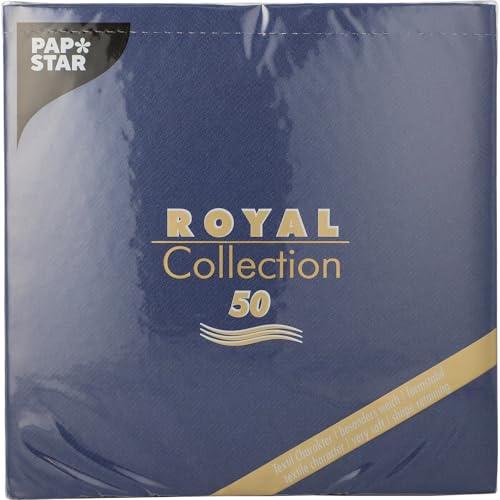 Servilletas azul oscuro ROYAL Collection 40x40 cm de alta gama para mesas elegantes 4