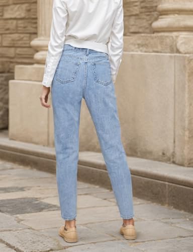 Sorrica Women's Juniors Boyfriend Jean Straight-Leg Mom Denim Pants3