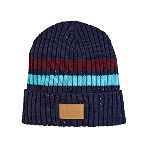Help for Heroes Stripe Beanie Hat in Navy Cover