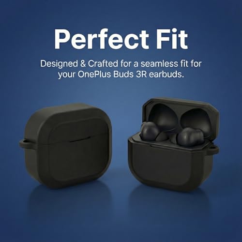 Image of iTronix Case Cover Compatible with OnePlus Nord Buds 3R - Soft Shockproof Earbuds Cover with Carabiner Hook | 360 Protection, Anti-Scratch, Durable & Lightweight Case