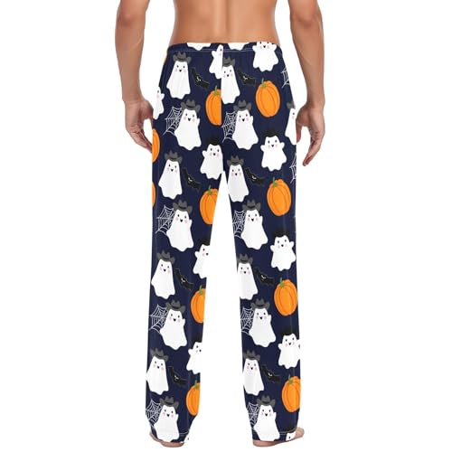 Spirits Wearing Cowboy Hats Men's Cotton Pajama Pants with Pockets and Drawstring Comfortable and Stylish,S3