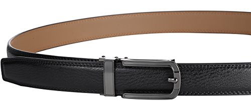 Marino Mens Genuine Leather Ratchet Dress Belt with Open Linxx Buckle3