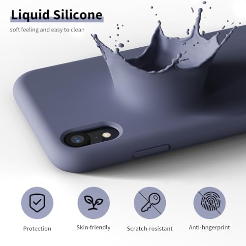 TAXXOE Silicone Case Compatible with iPhone XR Case Soft Ultra Slim Protective Shockproof Liquid Silicone Phone Case,Anti-Scratch Microfiber Lining - Image 3