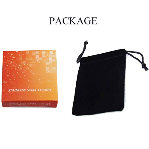 Mesinya Living Memory Floating Locket 316L S.steel Toughened Glass Locket Necklace W/Chain (30 Mm -Gold -Magnet Closure)) #TOP3