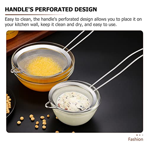 Cabilock 3Pcs Escumadeiras de Aço Inoxidável Colher Malha Fina Colheres Coador de Alimentos Graxa Fi