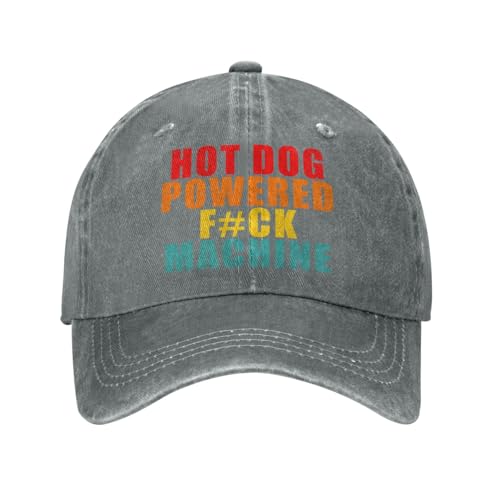 Hot Dog Powered F#Ck Machine Hat for Womens Hot Dog Powered Fuck Machine Mens Hats Gray