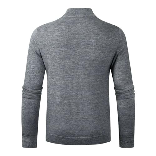 Men's Winter Eng60d Style Half Zipper Stand Collar Knitted Pullover - Business Casual Sweater2