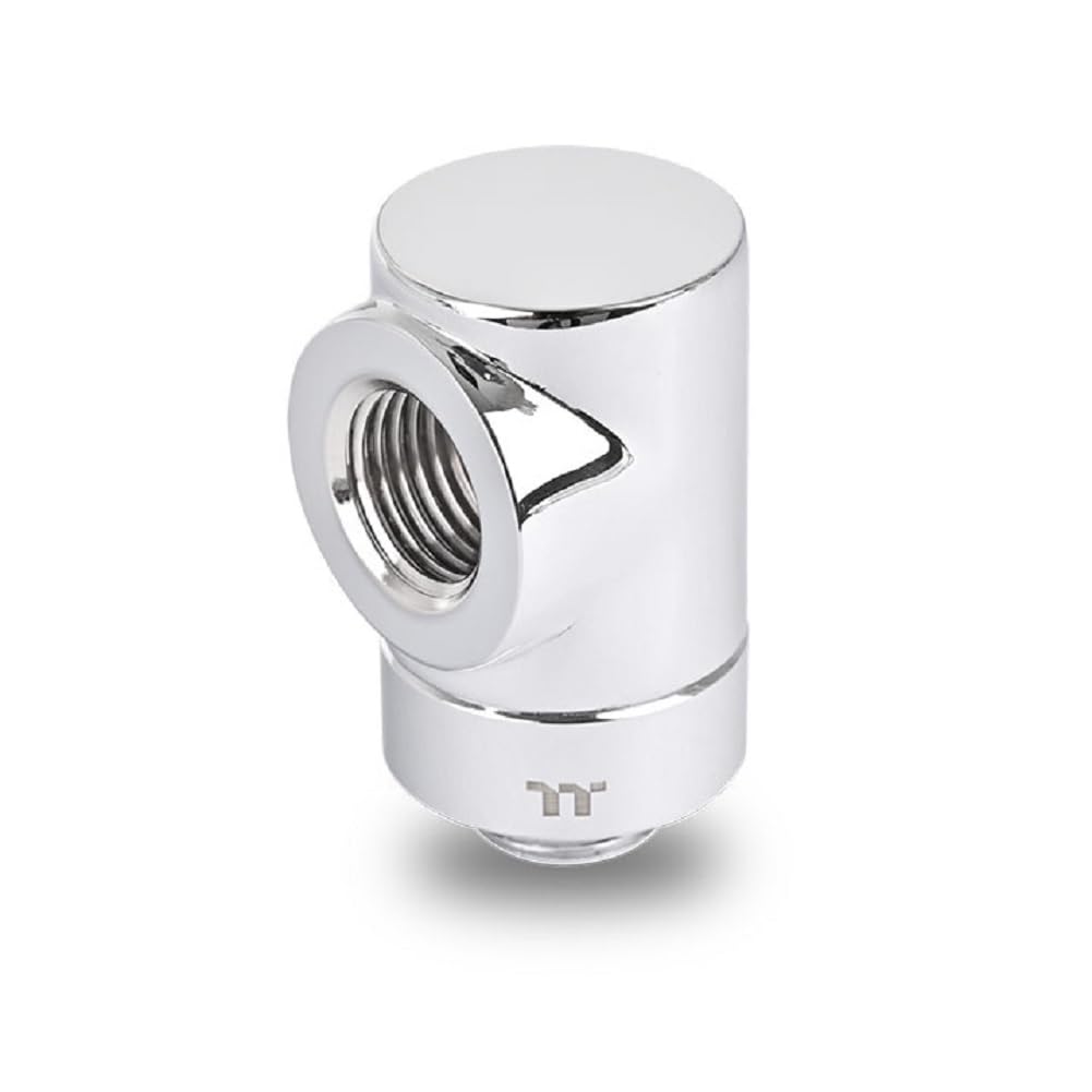 Thermaltake Pacific F-Pro 90 Degree Adapter Chrome G 1/4 Thread DIY LCS Fitting CL-W438-CU00SL-A