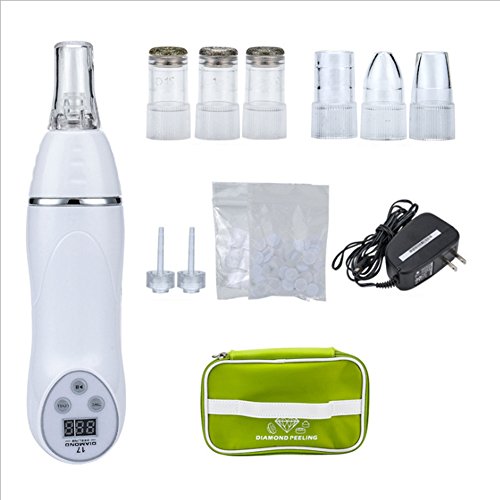 Portable At-home Diamond Microdermabrasion Device, Vacuum Cleansing Facial Skin Exfoliation, Fast Treatment